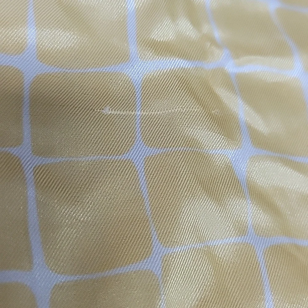 Vtg Burmel Silk Scarf Brown Old Gold Yellow Mod Geometric 23" Square Handrolled - Picture 5 of 5